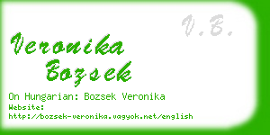veronika bozsek business card